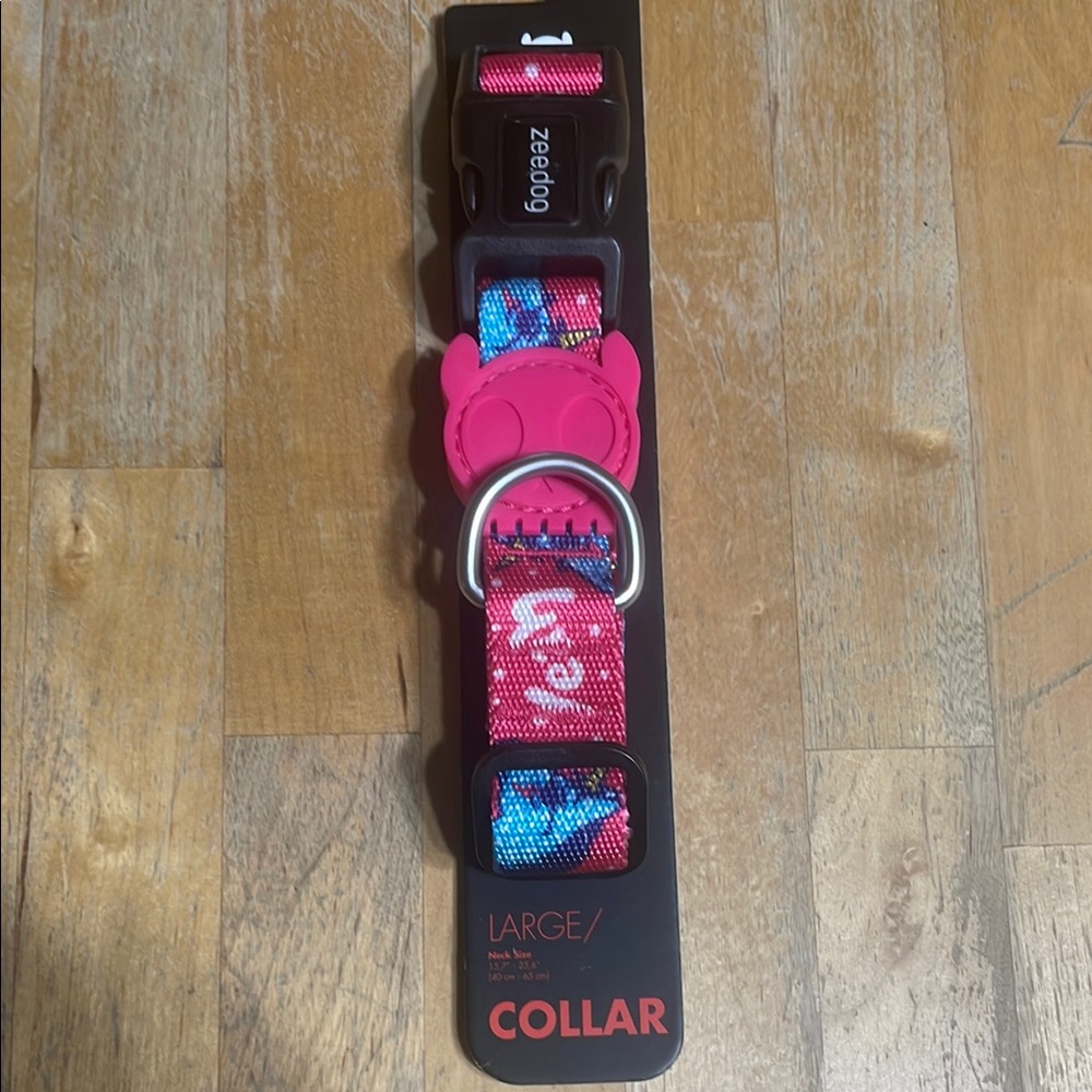 NWT Zeedog large pink dog collar
